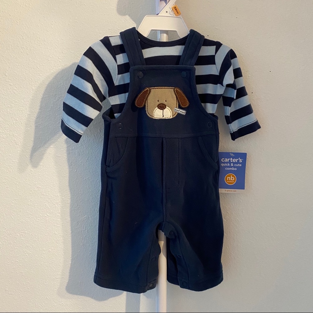 Carter’s Puppy Overall and Shirt nb